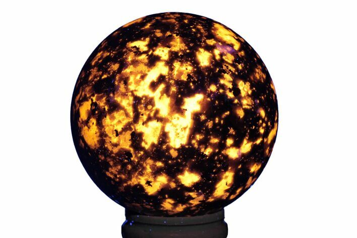 Fluorescent, Sodalite-Syenite Sphere - China #222790